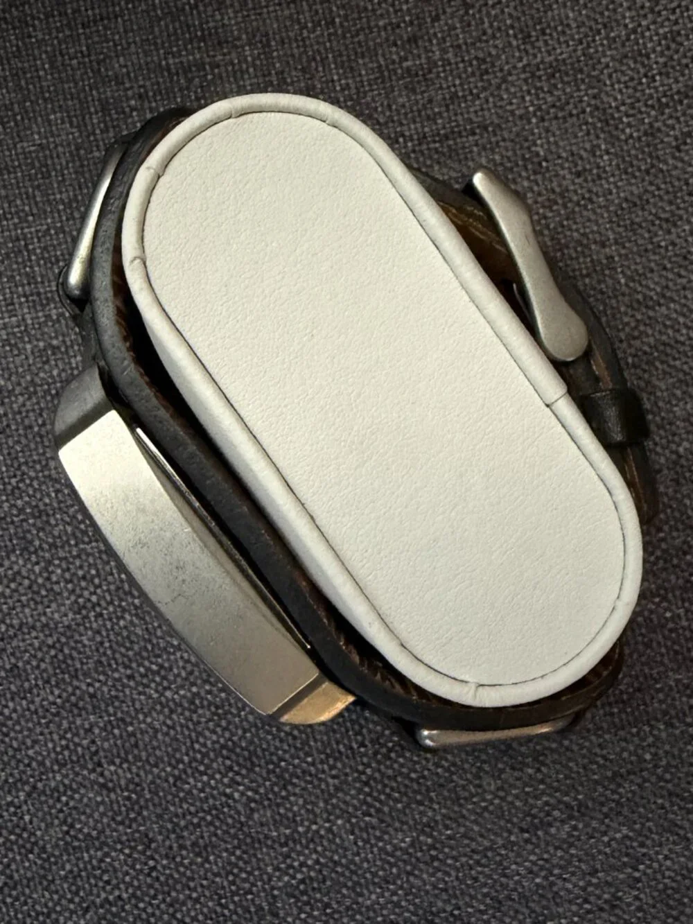 Fossil JR-1196 Black Leather Cuff Watch